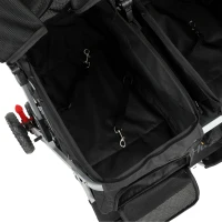 PawHut Double Pet Stroller, Foldable Dog Stroller with 2-Seater Carrier, Sunshade, Removable Pad, Safety Belt, Storage Basket(m-9)