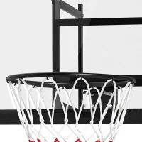 Soozier Wall Mounted Basketball Hoop, Height Adjustable Mini Basketball Hoop with 43" x 35" Backboard, 18" Steel Rim, Black(m-12)