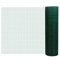 PawHut Chicken Wire Fencing 98' x 3', 1" x 0.5" Rectangle Chicken Wire for Crafts Garden Poultry, Metal Hardware Cloth Netting for Chicken Coops, Rabbit Cage, Dark Green(m-9)