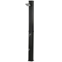 Outsunny 10.6 Gallons Solar Heated Shower with Free-Rotating Shower Head, Temperature Adjustment & Foot Shower(m-2)