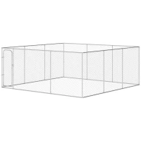 PawHut Dog Playpen Outdoor, Walk-in Dog Run Kennel Puppy Exercise Pen Indoor Outdoor with DIY Door and Galvanized Steel Frame(m-2)