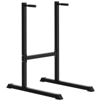 Soozier Dip Station with Padded Handles, Multifunctional Fitness Training Dip Bar for Indoor Home Gym Workout, Black(m-9)