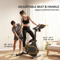 Soozier Exercise Bike, Magnetic Resistance Exercise Bike with LCD Display, Low Noise Stationary Indoor Cycling Bike for Home(m-6)