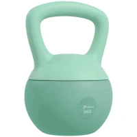 Soozier 18 lb Soft Kettlebell, Sand Filled Weight w/ Grip Handle, Kettlebell Weight for Full Body Workout, Green(m-9)