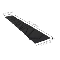 Outsunny Parasol Cover, Patio Cantilever Cover, Banana Umbrella Cover with Zipper, Black(m-3)