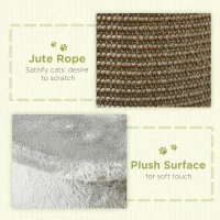 PawHut 23" Cat Scratching Post with Covered Plush, Play Balls, for Indoor Cats, Grey(m-6)