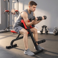 Soozier Foldable Roman Chair Hyperextension Bench, 660LBS Adjustable Weight Bench for Home Gym, Black