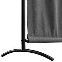 Outsunny Single Panel Room Divider, UV30+ Privacy Screen, Indoor Outdoor Privacy Panel with Stable Base, Dark Grey(m-9)