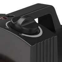 Outsunny Fan Heater with Tilt, 1500W Electric Space Heater with Adjustable Thermostat, Portable Handle for Garage, Workshops(m-9)