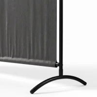 Outsunny Single Panel Room Divider, UV30+ Privacy Screen, Indoor Outdoor Privacy Panel with Stable Base, Dark Grey(m-11)