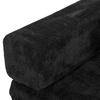 HOMCOM 81" Boneless Couch, 5-in-1 Convertible Sofa Bed with 29.5" Deep Seat, High-Density Foam, No Assembly, Black(m-9)