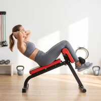 Soozier Foldable Roman Chair Hyperextension Bench, 660LBS Adjustable Weight Bench for Home Gym, Black(m-8)