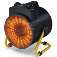 Outsunny Fan Heater with Tilt, 1500W Electric Space Heater with Adjustable Thermostat, Portable Handle for Garage, Workshops(m-2)