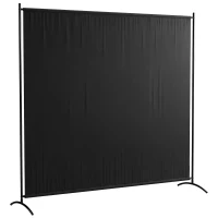 Outsunny Single Panel Room Divider, UV30+ Privacy Screen, Indoor Outdoor Privacy Panel with Stable Base, Black(m-9)