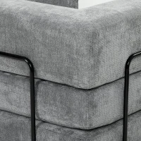 HOMCOM 81" Boneless Couch, 5-in-1 Convertible Sofa Bed with 29.5" Deep Seat, High-Density Foam, No Assembly, Grey(m-10)