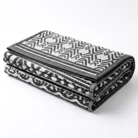 Outsunny Outdoor Rug Carpet with USB Lights Reversible Patio Rug with Carry Bag for Camping 12' x 9'(m-12)