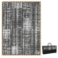 Outsunny Outdoor Rug Carpet Waterproof Camping with LED Lights, Carry Bag & Stakes, 12' x 9'(m-13)
