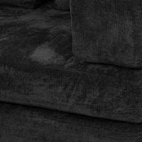 HOMCOM 81" Boneless Couch, 5-in-1 Convertible Sofa Bed with 29.5" Deep Seat, High-Density Foam, No Assembly, Black(m-11)