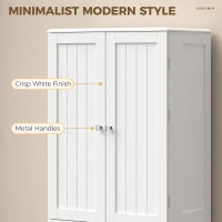 HOMCOM 47" Tall Pantry Cabinet, Farmhouse Kitchen Pantry with 6 Door Racks and 2 Drawers, White(m-6)