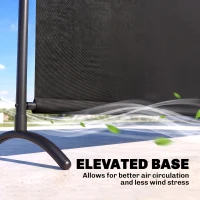 Outsunny Single Panel Room Divider, UV30+ Privacy Screen, Indoor Outdoor Privacy Panel with Stable Base, Black(m-5)
