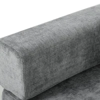 HOMCOM 81" Boneless Couch, 5-in-1 Convertible Sofa Bed with 29.5" Deep Seat, High-Density Foam, No Assembly, Grey(m-9)
