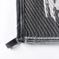 Outsunny Outdoor Rug Carpet Waterproof Camping with LED Lights, Carry Bag & Stakes, 12' x 9'(m-9)