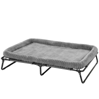 PawHut Elevated Dog Bed, Large Raised Outdoor Dog Bed with Removable Pad and Metal Frame, Portable Pet Cot for XL Breeds(m-1)