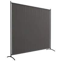 Outsunny Outdoor Privacy Screen, 5.9FT Tall Room Divider with UPF30+ Protection, Freestanding Privacy Panel, Dark Gray(m-1)