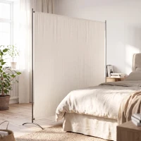 Outsunny Outdoor Privacy Screen, 5.9FT Tall Room Divider with UPF30+ Protection, Freestanding Privacy Panel, Beige(m-9)
