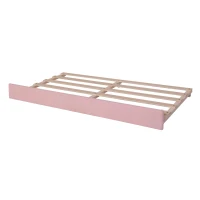 Space-Saving Upholstered Daybed with Twin Size Thurdle, Ideal Sofa Bed for Small Apartments, 79.5" L x 44" W x 33" H, Pink(m-7)