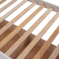 Practical Twin-Over-Twin Bunk Bed with Staircase Storage, Ideal Convertible Bunk Bed for Dorms, Children Bedrooms, 94" L x 42.5" W x 62" H, White(m-7)