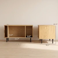 PawHut Cat Litter Box Enclosure with Sliding Door, Litter Mat, Modern Cat House, TV Stand, Side End Table for Living Room(m-3)
