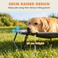 PawHut Elevated Dog Bed, Large Raised Outdoor Dog Bed with Removable Pad and Metal Frame, Portable Pet Cot for XL Breeds(m-7)