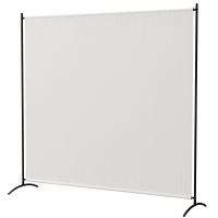 Outsunny Outdoor Privacy Screen, 5.9FT Tall Room Divider with UPF30+ Protection, Freestanding Privacy Panel, Beige