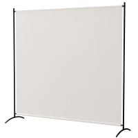 Outsunny Outdoor Privacy Screen, 5.9FT Tall Room Divider with UPF30+ Protection, Freestanding Privacy Panel, Beige(m-1)
