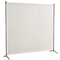 Outsunny Outdoor Privacy Screen, 5.9FT Tall Room Divider with UPF30+ Protection, Freestanding Privacy Panel, Beige(m-11)