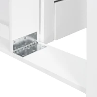 Modern Daybed with Removable Desk and Bottom Drawer, Multi-Functional Sofa Bed for Compact Apartments, 82" L x 71.5" W x 25.5" H, White(m-7)