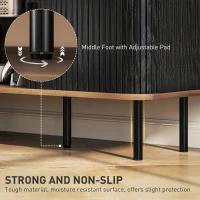 HOMCOM TV Stand Cabinet for TVs up to 55 Inches, TV Unit with Storage Shelves and Cabinets for Living Room, Black(m-7)