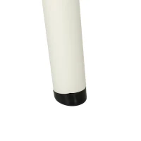 HOMCOM Dining Chairs Velvet Fabric Upholstered Kitchen Chairs Metal Legs Set of 2, Dining Room, Home, White(m-11)