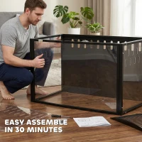 PawHut 41.3" L Hamster Cage, Large Hamster Habitats Steel Frame Chewproof, Deep Bedding Space for Pets Enrichment(m-9)