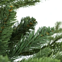 HOMCOM 7ft Artificial Christmas Tree Full Hinged Xmas Tree Metal Base, Green(m-9)