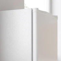 HOMCOM 3.2 Cu Ft Mini Fridge with Chiller Box, Single Door Compact Refrigerator, Adjustable Thermostat, Reversible Door, White(m-9)