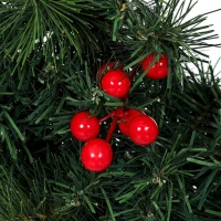 HOMCOM Christmas Decoration, 24 in Pre-Lit Crestwood Spruce Artificial Christmas Wreath, Bow, 50 LED Lights, Green(m-10)
