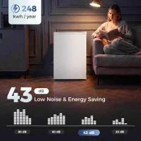 HOMCOM 3.2 Cu Ft Mini Fridge with Chiller Box, Single Door Compact Refrigerator, Adjustable Thermostat, Reversible Door, White(m-7)