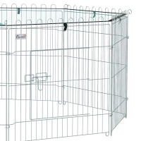 PawHut Foldable Pet Playpen with Top Cover, Portable Heavy Duty Dog Pen for Dogs, Cats, Chickens, Rabbits(m-11)