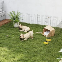 PawHut Foldable Pet Playpen with Top Cover, Portable Heavy Duty Dog Pen for Dogs, Cats, Chickens, Rabbits(m-10)