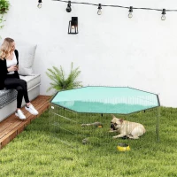 PawHut Foldable Pet Playpen with Top Cover, Portable Heavy Duty Dog Pen for Dogs, Cats, Chickens, Rabbits(m-1)