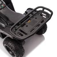 Qaba 12V Kids ATV, Electric Ride On Quad with Dual Motors, Soft Start, Battery Display, Music, Lights for 3-8 Years, Black(m-11)