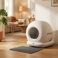 PawHut 72L Automatic Litter Box, Self Cleaning Litter Box, App Control, Odor & Noise Control, Safety Sensors, Deodorant Gel(m-10)