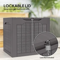 Outsunny 30 Gallon Deck Box, Resin Outdoor Storage Box with Handles, Waterproof and UV Resistant Storage Container(m-6)
